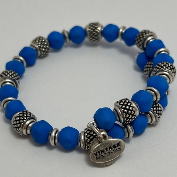 Alex and Ani Vintage 66 “Electric Wrap” Beaded Wrap bracelet, Silver Finish - Picture 1 of 12
